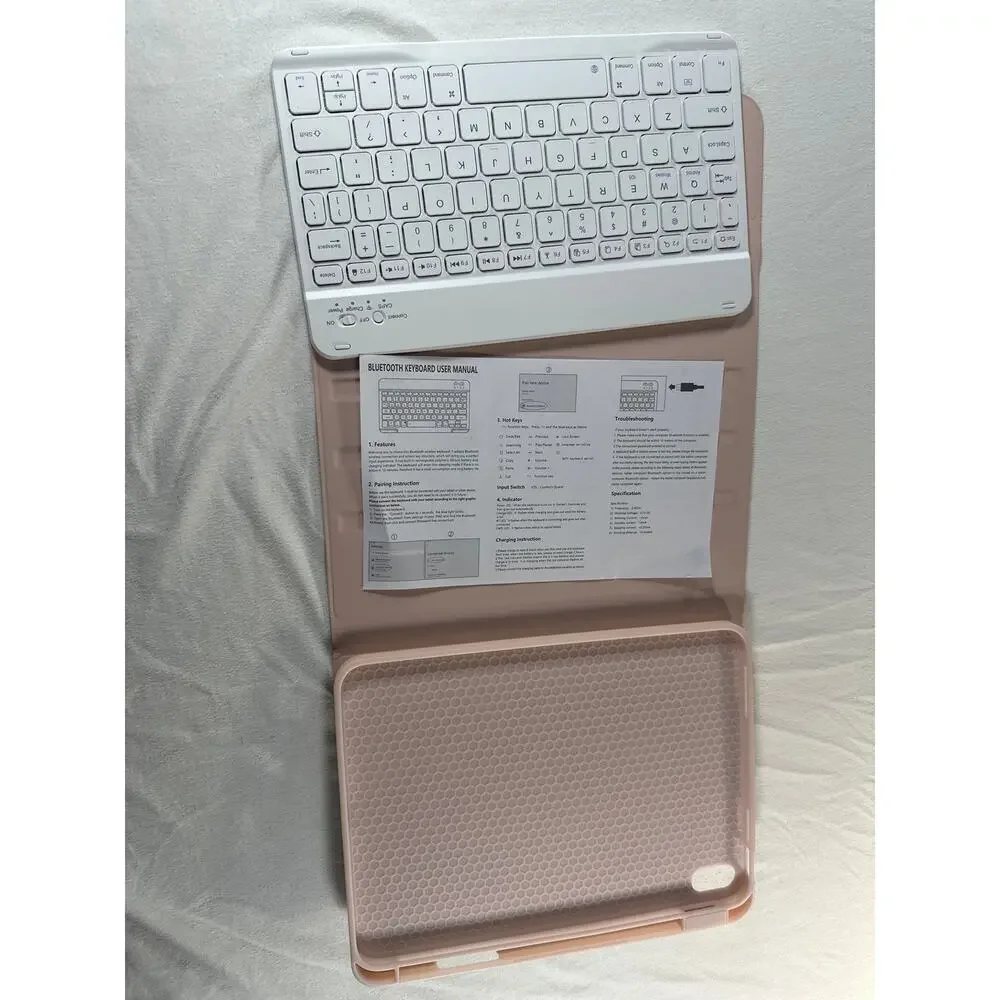 Wireless Bluetooth Keyboard Case for iPad 11” Rose Gold Open Box w/ Box